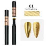 BORN PRETTY Lápiz Efecto Cromado - Air Cushion Magic Powder Chrome Pen #01 Dorado