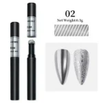 BORN PRETTY Lapiz Efecto Cromado - Air Cushion Magic Powder Chrome Pen #02 Plateado