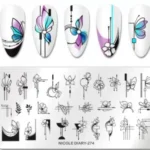 NICOLE DIARY Placa de Stamping Metalica #12